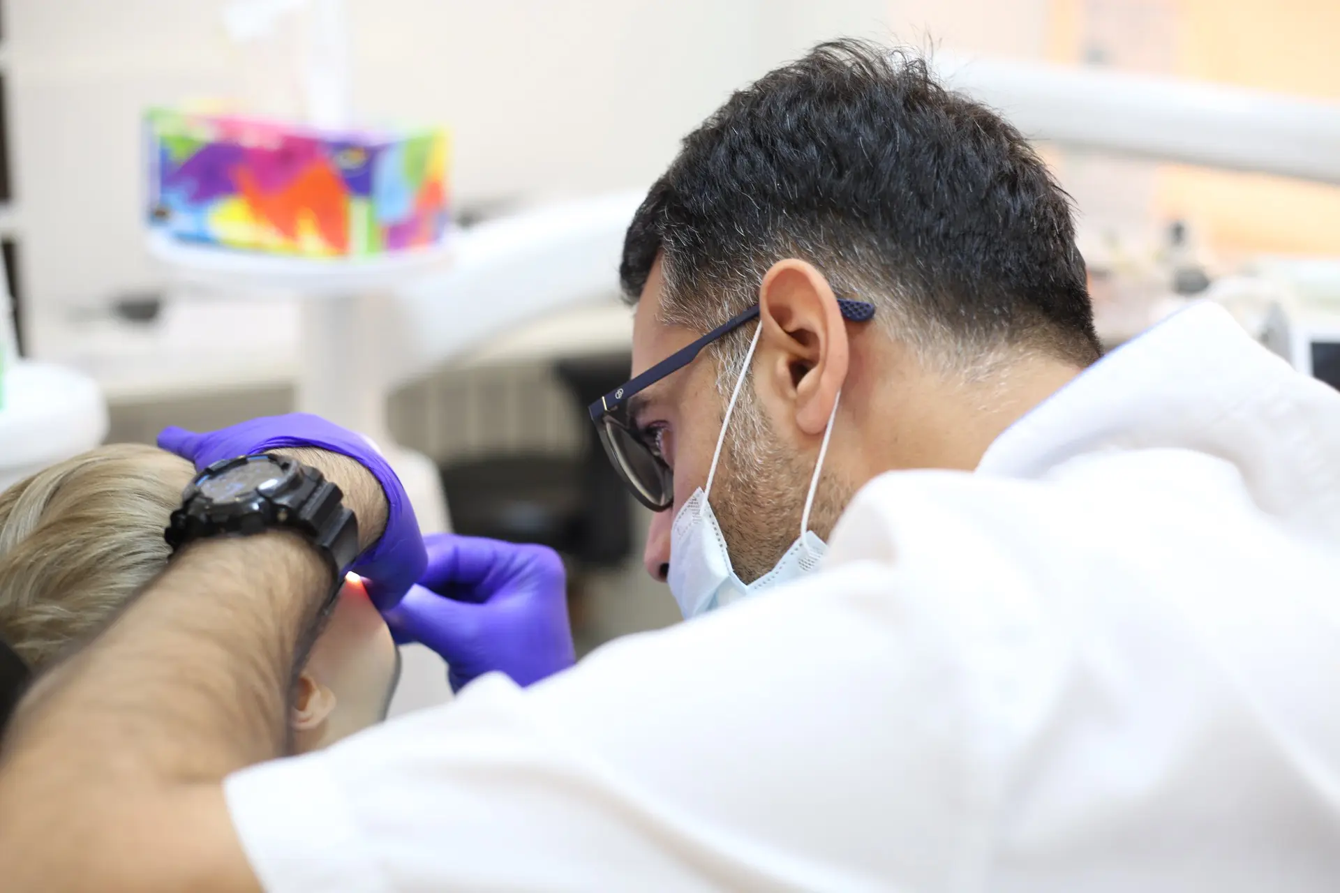 Young boy getting sleep dentistry