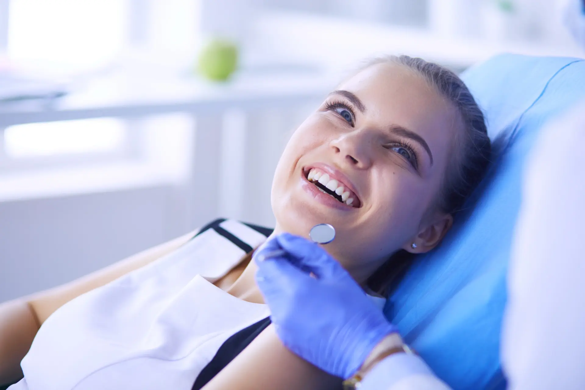 Young female patient without dental anxiety